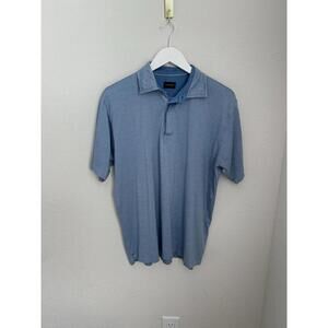 Ermenegildo Zegna Men’s Sz L Short Sleeve Soft Cotton Luxury Polo Shirt Slim Fit